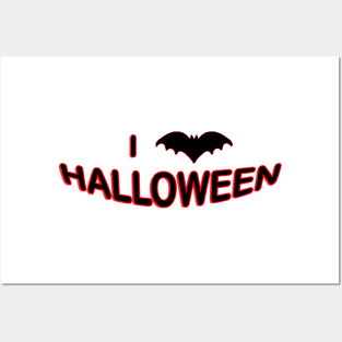 I Love Halloween (BAT) Posters and Art